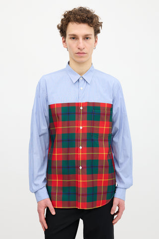 Comme des Garçons FW 2020 Plaid Panel Shirt