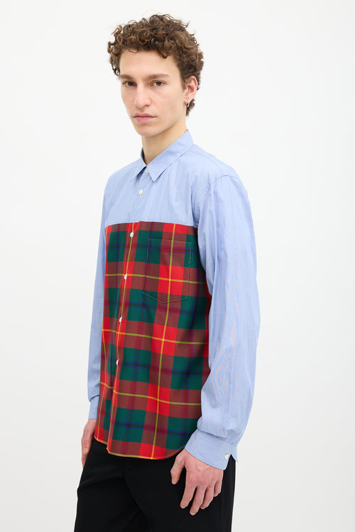 Comme des Garçons FW 2020 Plaid Panel Shirt