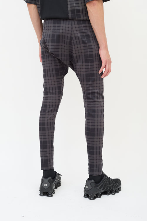 Comme des Garçons FW 2021 Black & Dark Grey Check T-Shirt & Pants Co-Ord Set