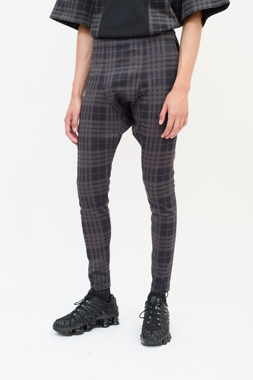 Comme des Garçons FW 2021 Black & Dark Grey Check T-Shirt & Pants Co-Ord Set