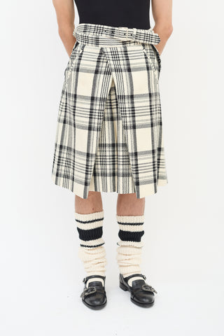 Marni Cream & Black Striped Knee Socks