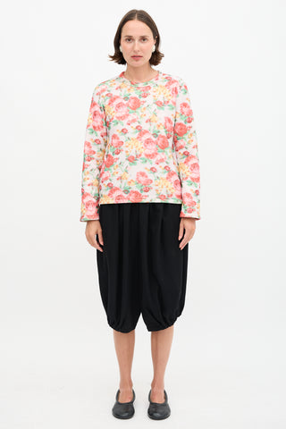 Comme des Garçons Floral Fleece Top