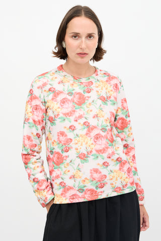 Comme des Garçons Floral Fleece Top