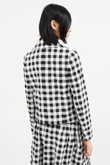 Comme des Garçons GIRL Black & White Textured Checked Skirt Set
