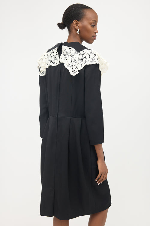 Comme des Garçons Gabardine Lace Collar Dress
