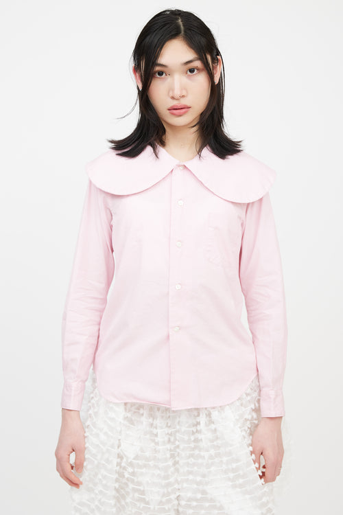 Comme des Garçons Girl AD 2022 Pink Oversized Collar Shirt