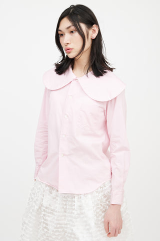 Comme des Garçons Girl AD 2022 Pink Oversized Collar Shirt