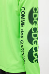 Comme des Garçons Neon Green & Black Logo Top