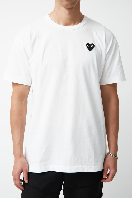 Comme des Garçons PLAY White & Black Logo T-Shirt