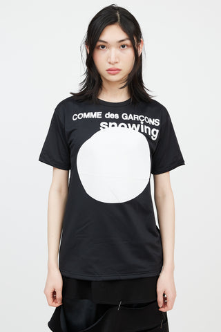Comme des Garçons Parfums Black & White Graphic Fleece T-Shirt