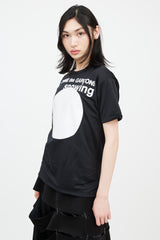 Comme des Garçons Parfums Black & White Graphic Fleece T-Shirt