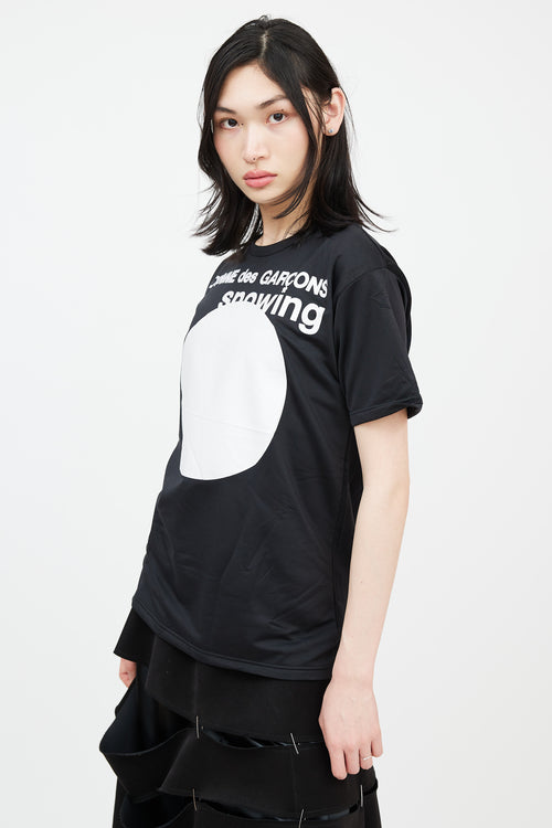Comme des Garçons Parfums Black & White Graphic Fleece T-Shirt