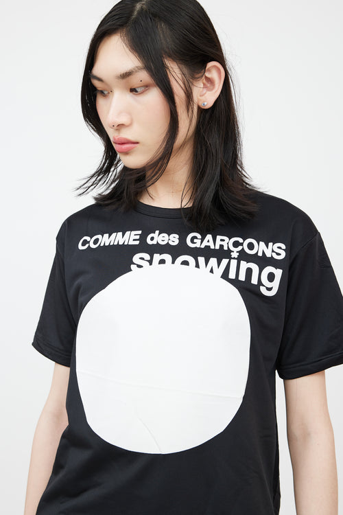 Comme des Garçons Parfums Black & White Graphic Fleece T-Shirt