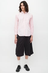 Comme des Garçons Pink & White Striped Shirt