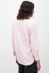 Comme des Garçons Pink & White Striped Shirt
