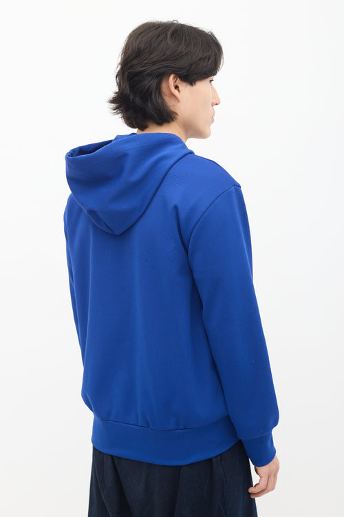 Play Blue Neoprene Logo Zip Hoodie