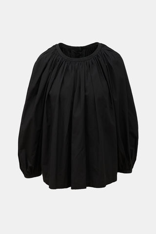 Comme des Garçons Poplin Gathered Neck Blouse