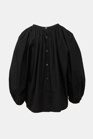 Comme des Garçons Poplin Gathered Neck Blouse