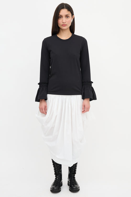 Comme des Garçons Ruffled Cuff Top