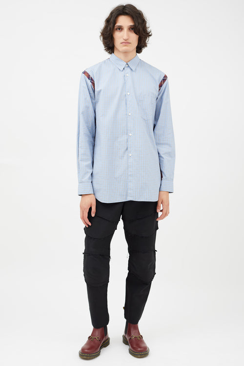 Comme des Garçons SHIRT Blue & Multicolour Plaid Shirt