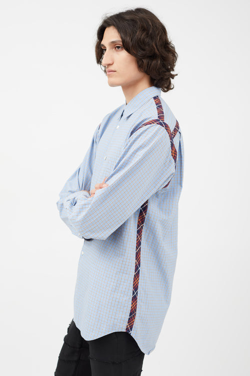 Comme des Garçons SHIRT Blue & Multicolour Plaid Shirt
