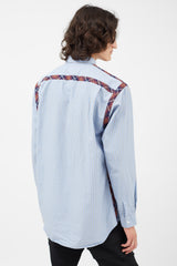 Comme des Garçons SHIRT Blue & Multicolour Plaid Shirt