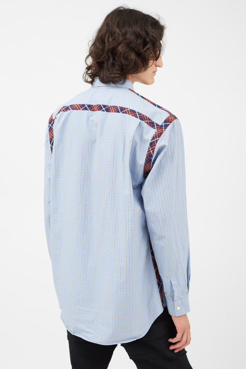 Comme des Garçons SHIRT Blue & Multicolour Plaid Shirt