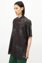 Comme des Garçons SHIRT Brown & Grey Tie Dye Shirt
