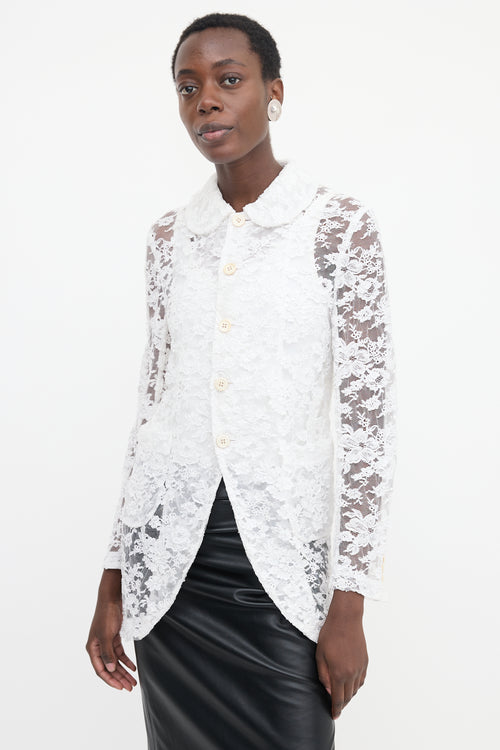 Comme des Garçons SS 2018 Corded Lace Jacket