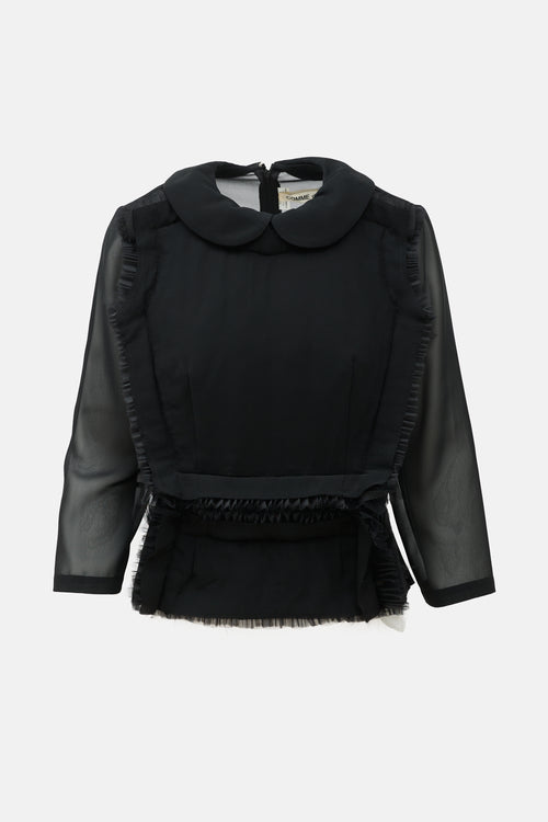Comme des Garçons Sheer Ruffled Blouse