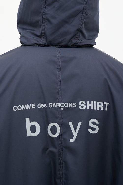 Comme des Garcons Shirt Boys Navy Quarter Zip Long Padded Coat VSP Consignment