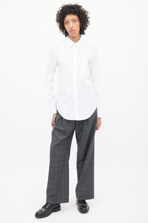 Comme des Garçons Shirt White Cotton One Pocket Shirt