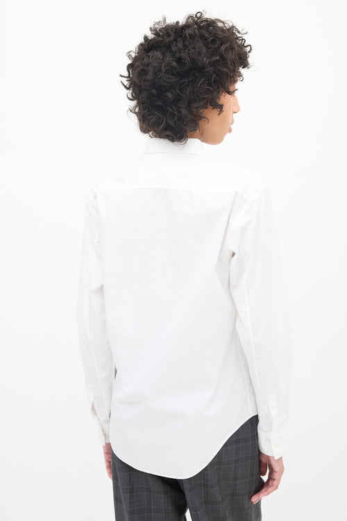 Comme des Garçons Shirt White Cotton One Pocket Shirt