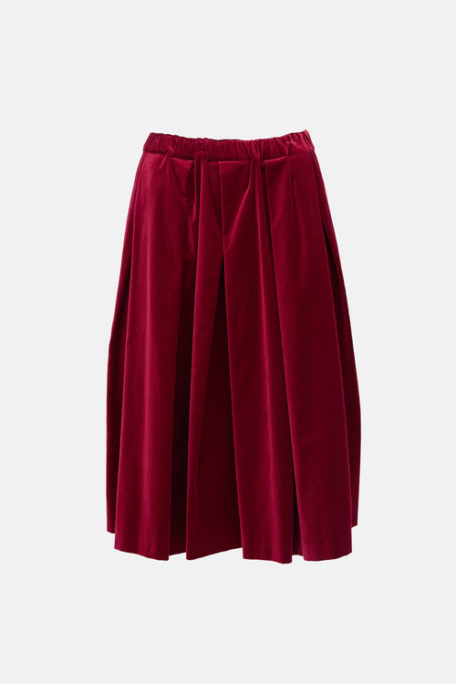 Comme des Garçons Velvet Pleated Midi Skirt