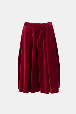 Comme des Garçons Velvet Pleated Midi Skirt