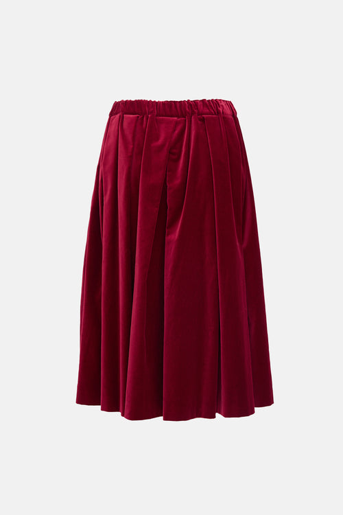 Comme des Garçons Velvet Pleated Midi Skirt