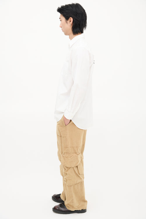 Comme des Garçons White 1986 Été Logo Shirt