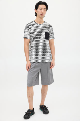 Comme des Garçons White & Black Graphic T-Shirt