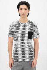 Comme des Garçons White & Black Graphic T-Shirt