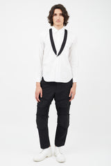 Comme des Garçons White & Black Lapel Shirt