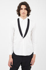 Comme des Garçons White & Black Lapel Shirt
