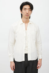 Comme des Garçons White One Pocket Jacket