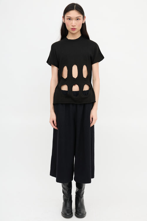 Comme des Garçons Wool Cutout T-Shirt