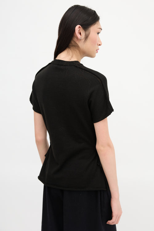 Comme des Garçons Wool Cutout T-Shirt