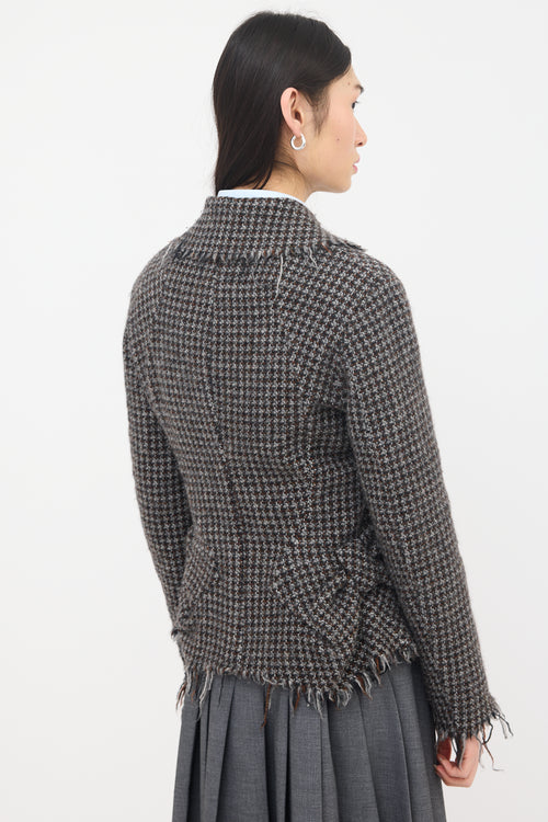 Comme des Garçons Wool Tweed Frayed Jacket