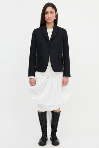 Comme des Garçons Wool Zip Blazer