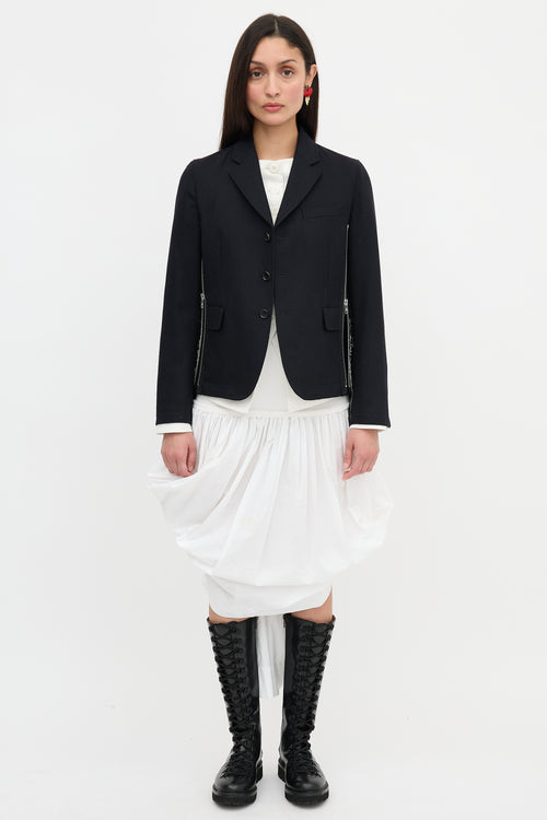 Comme des Garçons Wool Zip Blazer