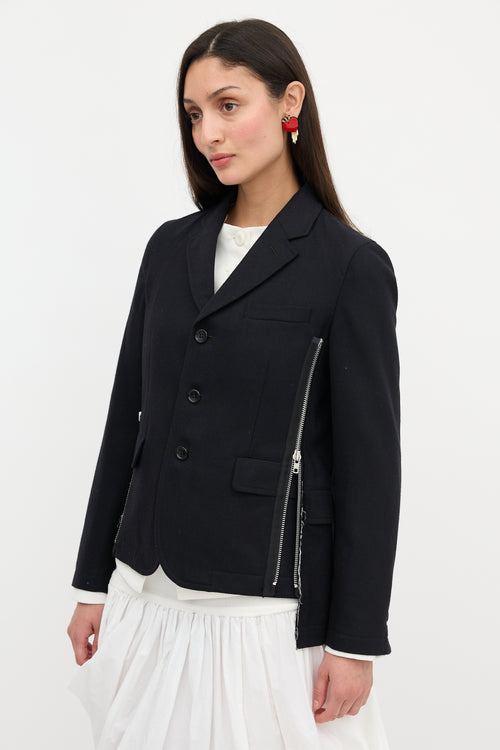 Comme des Garçons Wool Zip Blazer