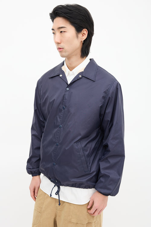 Comme des Garçons X Good Design Shop Navy Nylon Logo Jacket