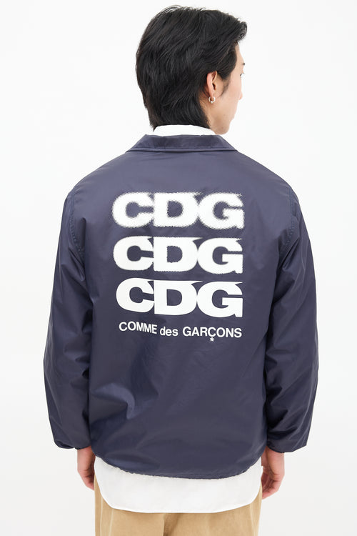 Comme des Garçons X Good Design Shop Navy Nylon Logo Jacket